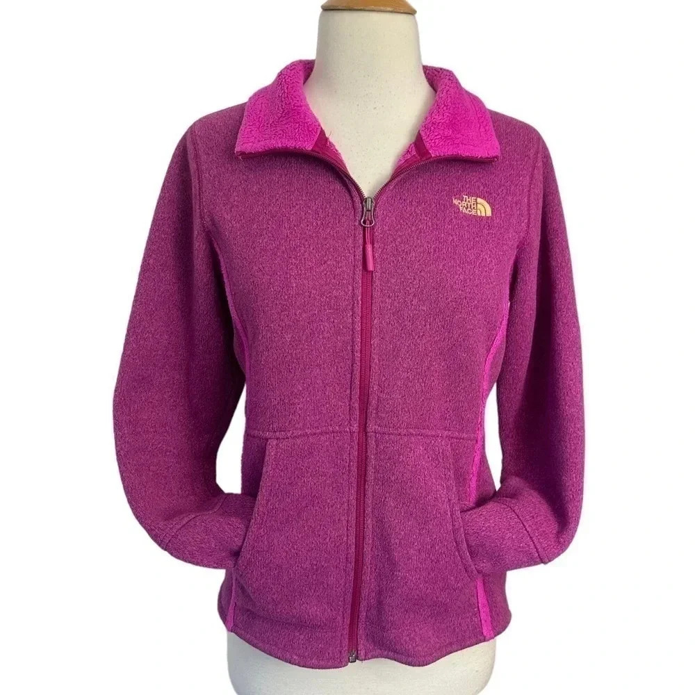 The North Face Fleece Jacket Full Zip Pink Purple Womens